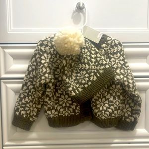 THE BLUEBERRY HILL Cardigan and matching Beanie